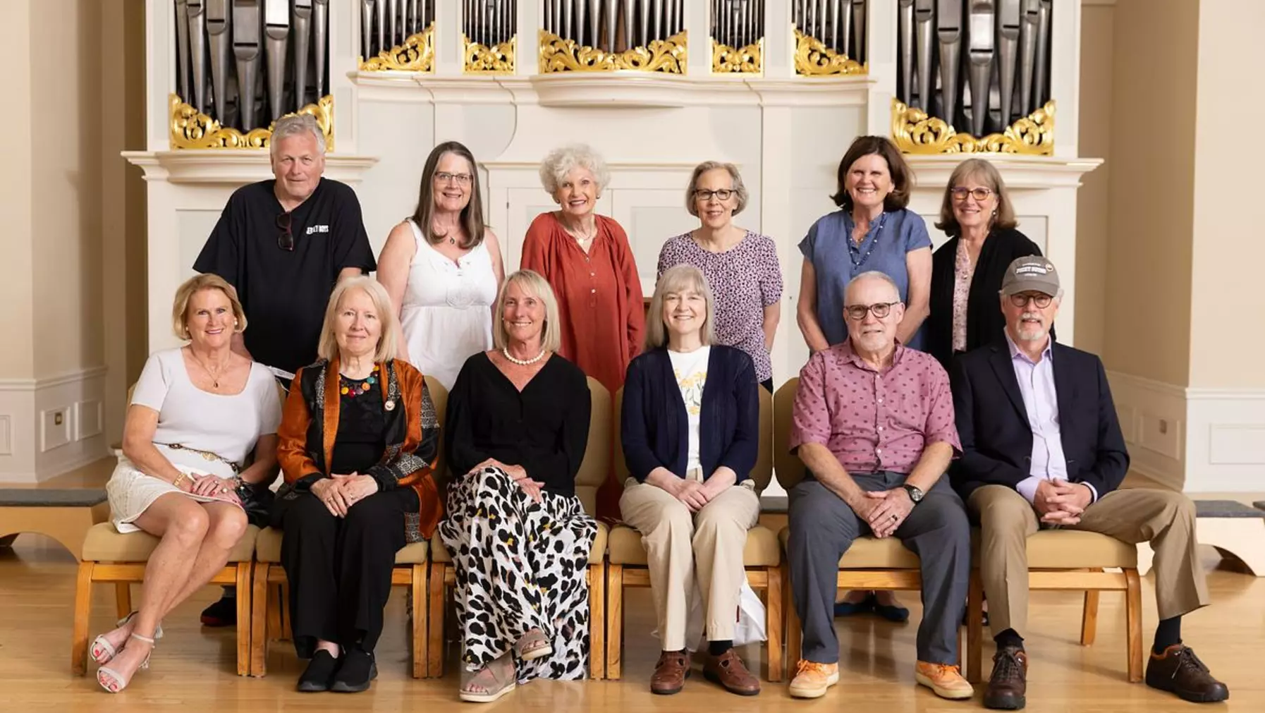 lass of 1975 gathered for a photo to celebrate their 50th Reunion in Kilworth Chapel.